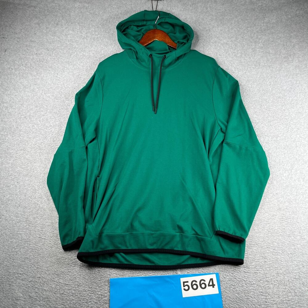 Members Mark Luxe Hoodie Mens Large Green Pocket Stretch casual